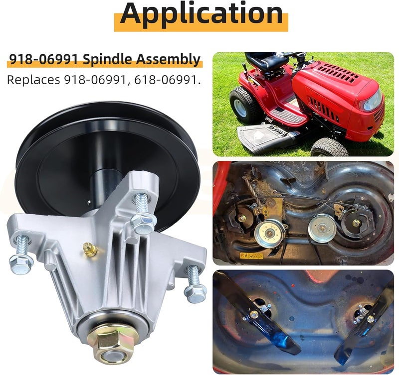 LANEAGLE 918-06991 Spindle Assembly Replaces Troy Bilt 918-06991 918 06991 MTD 918-06991 618-06991 Spindle Craftsman T110 Spindle for Huskee LT4200 Craftsman T110 T130 T1200 Lawn Tractors - Image 5